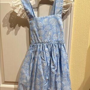 Blue Patterned Kids Dress